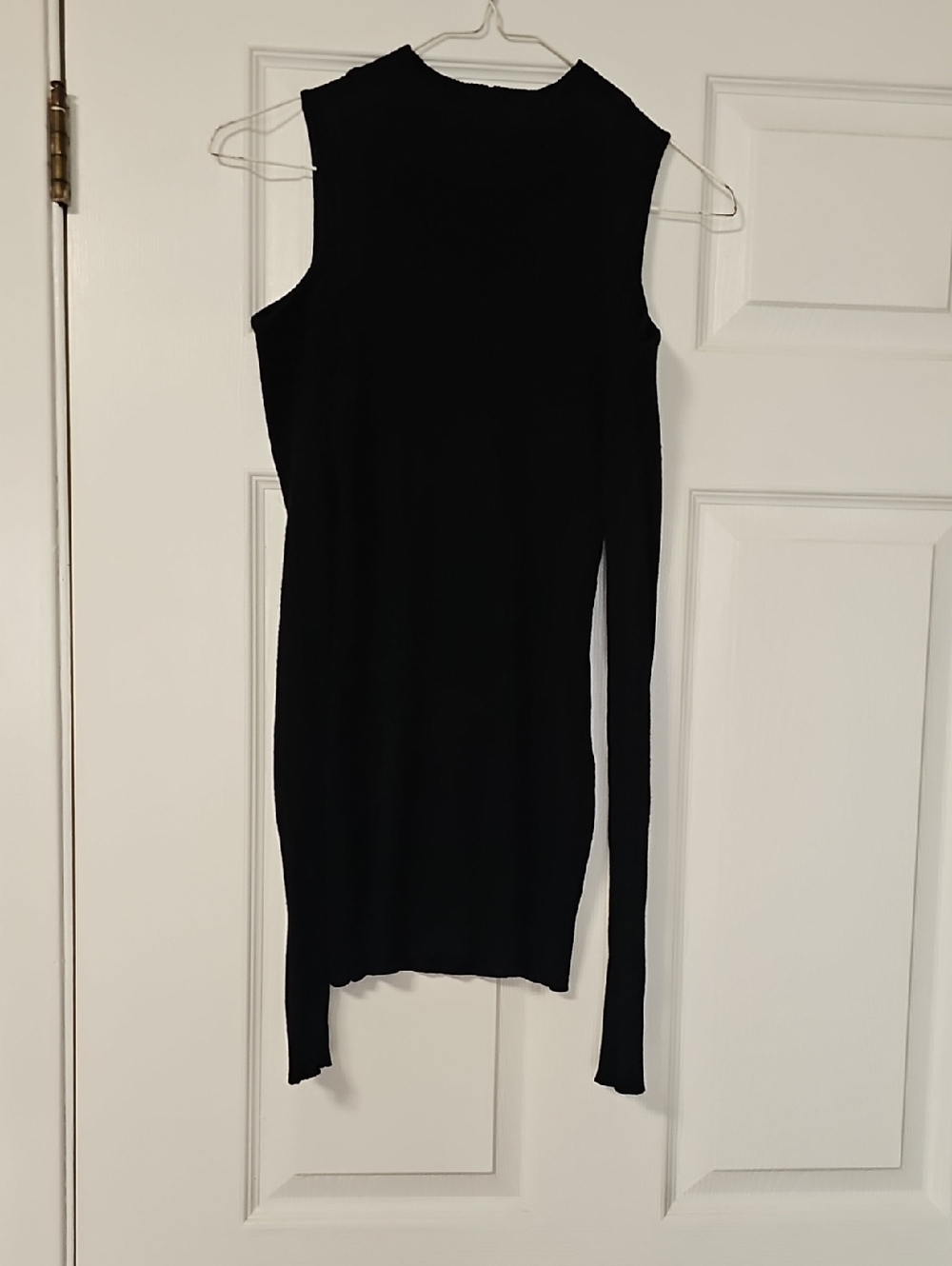 Cold Shoulder Sleeveless Mock Neck Knit Top